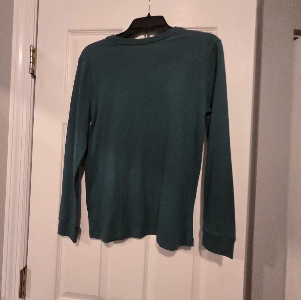 NWT- Boys Teal Kids Long-Sleeve Moose Graphic Tee - Picture 6 of 7